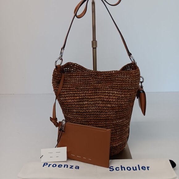 Proenza Schouler White Label Raffia Spring Bucket Bag - Honey - Picture 2 of 16